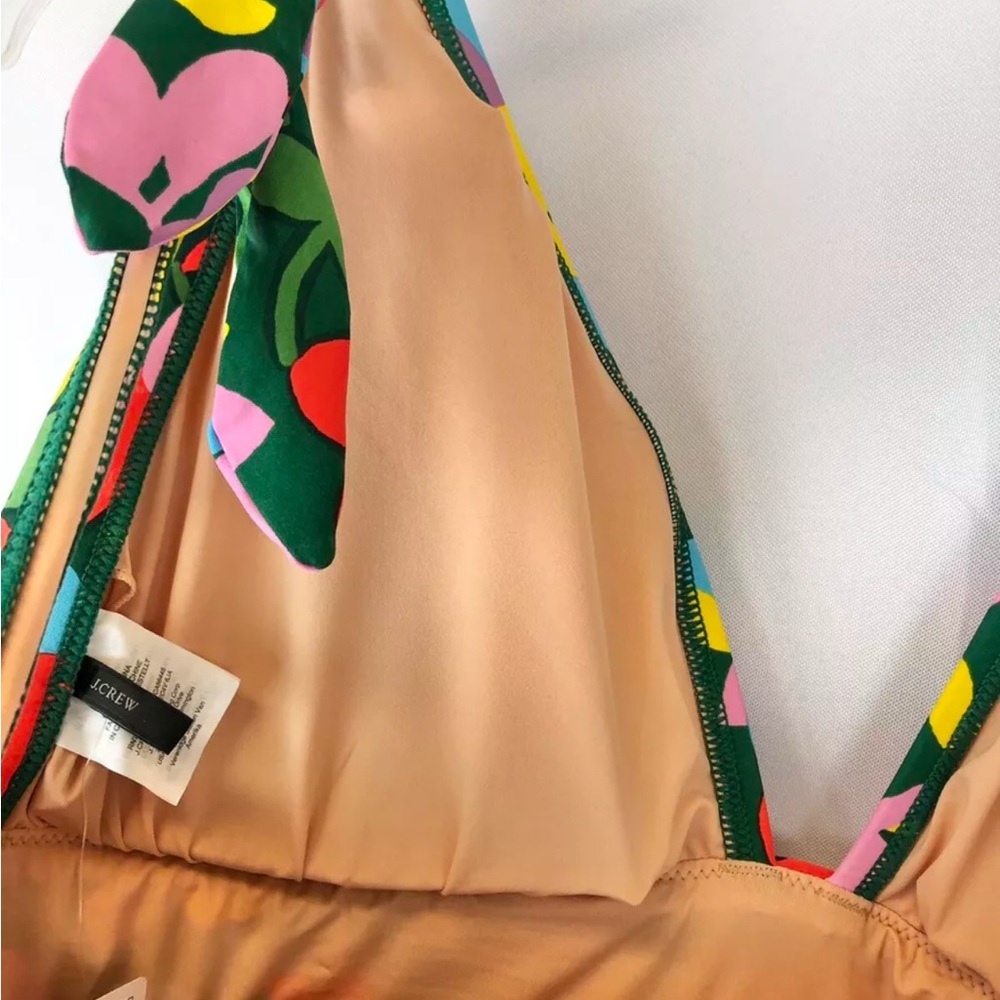 J Crew Women’s Tie Shoulder Confetti Print One Piece Swimsuit Size 16 - Picture 3 of 3